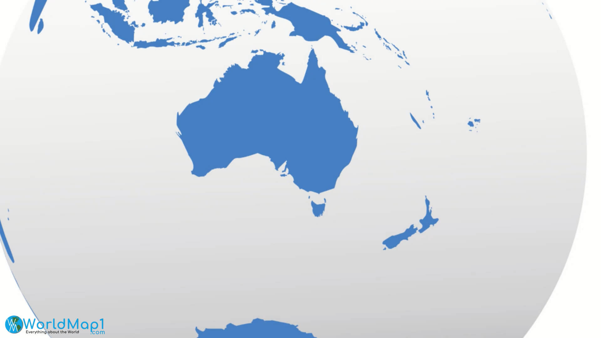 Antarctica and Australia Blank Map